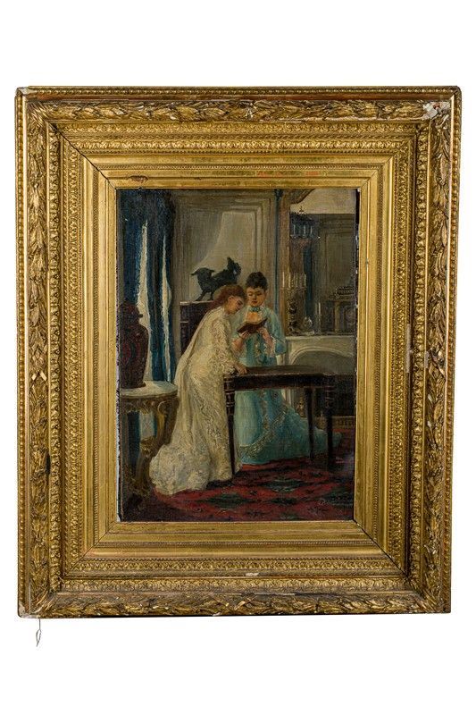 Margherita Pillini - Interno con dame che leggono