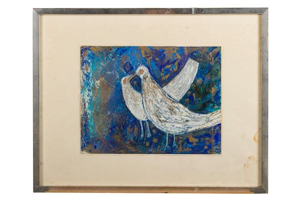 Doves in love