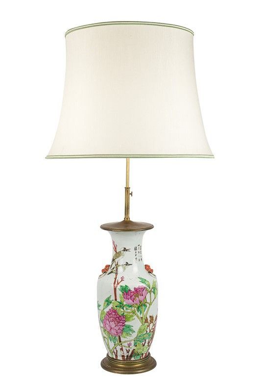 Vaso montato a lampada