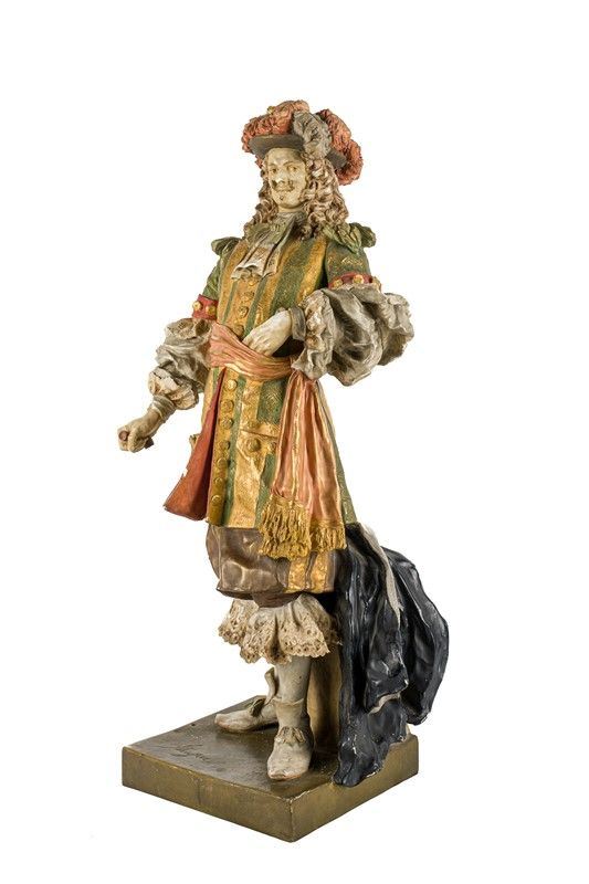 Moschettiere in ceramica policroma