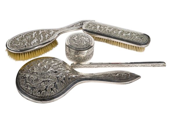 Servizio da toletta in argento 800