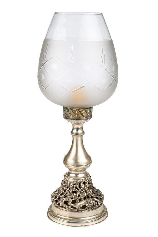 800 silver lamp
