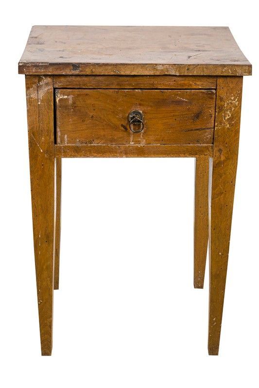 Walnut wood bedside table
