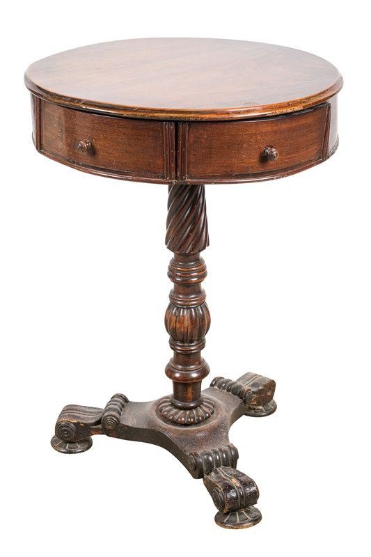 Round mahogany table