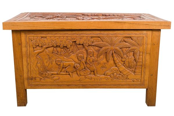 Teak wood chest