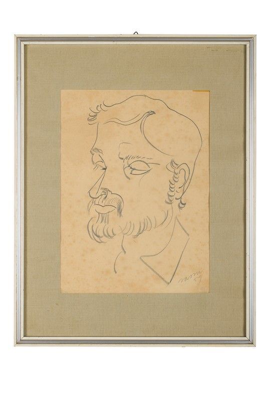 Aligi Sassu - Elder with mustaches