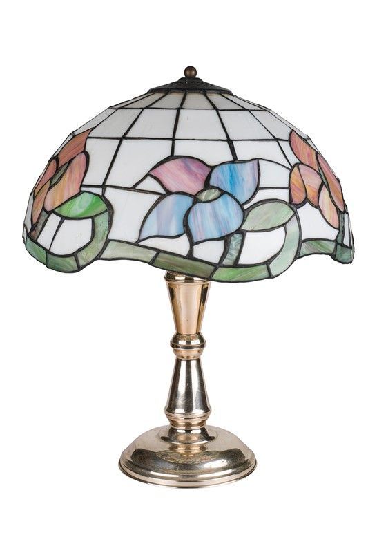 Lampada in stile Tiffany in argento 925