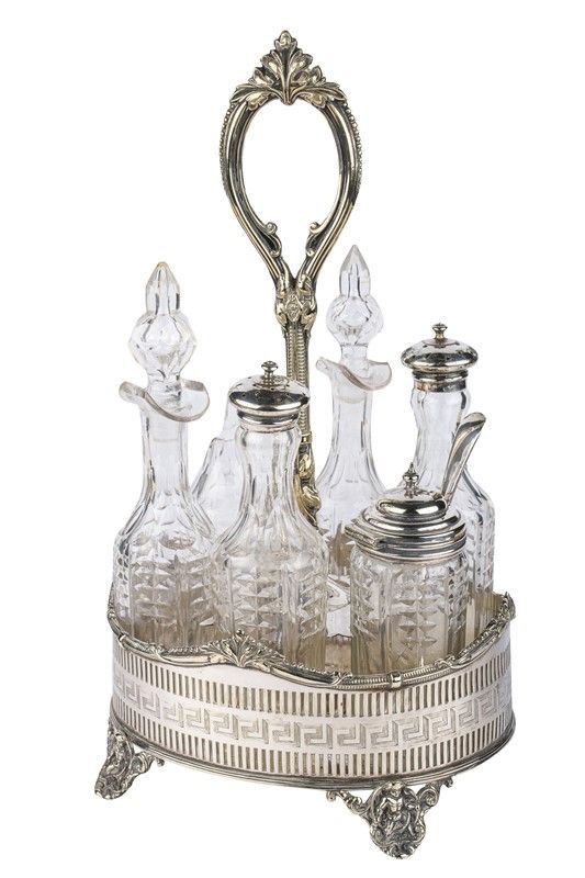 Acetolier in silver metal