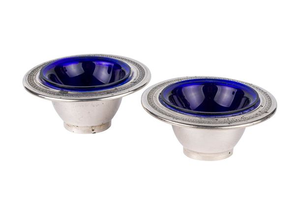 Coppia di saliere in argento 800