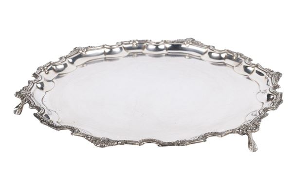 Salver in metallo argentato