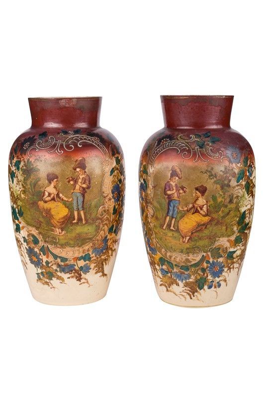 Pair of glass vases