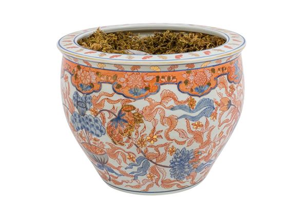 Vaso in ceramica policroma