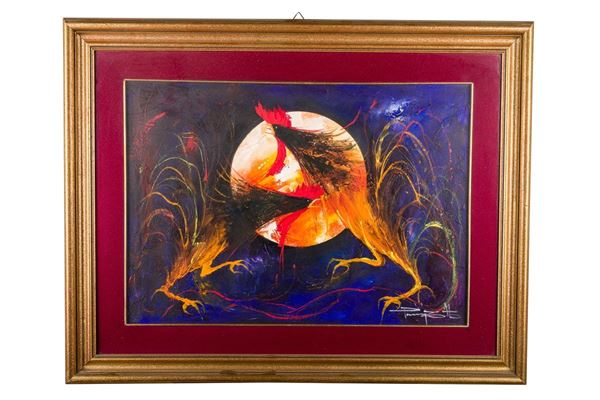 Mario Pinizzotto - Moon with roosters