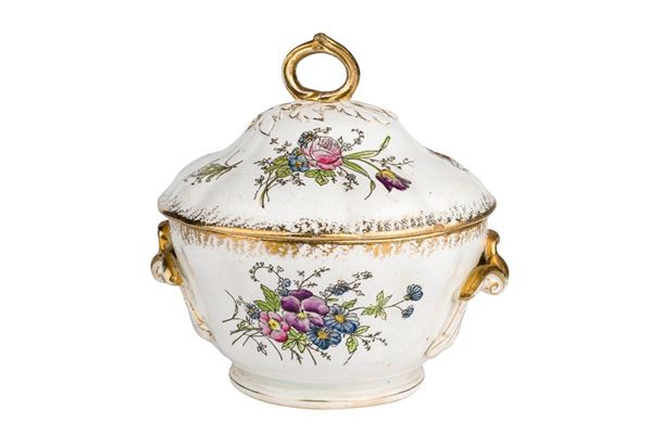 Porcelain sugar bowl