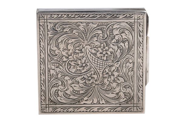 Silver cigarette case