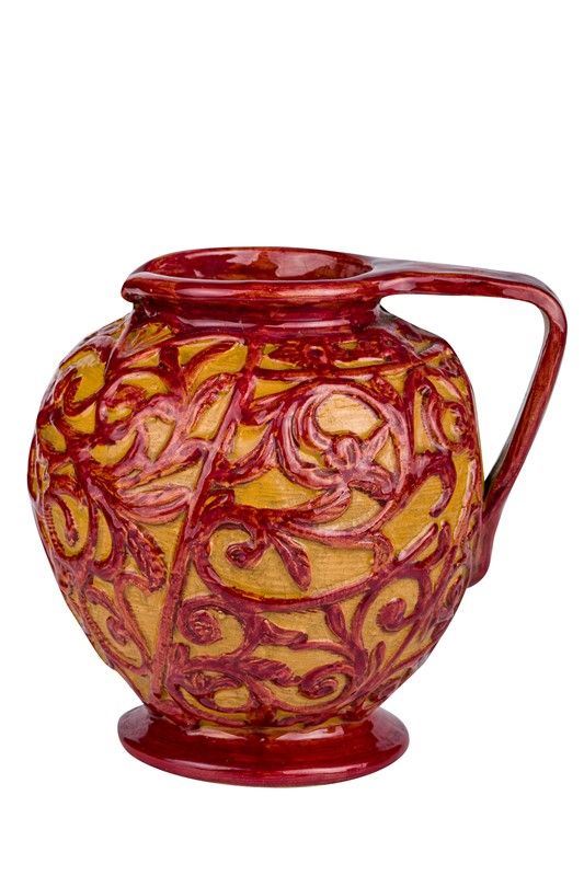 Brocca in maiolica smaltata