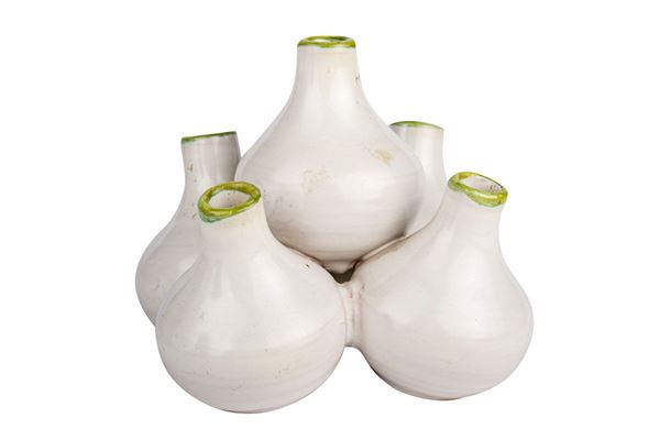 Painted ceramic flower vase