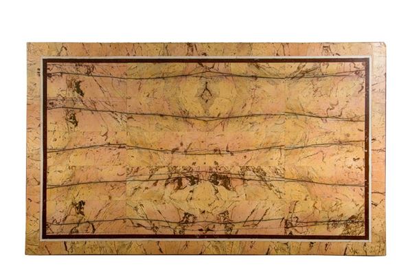 Antique yellow marble table