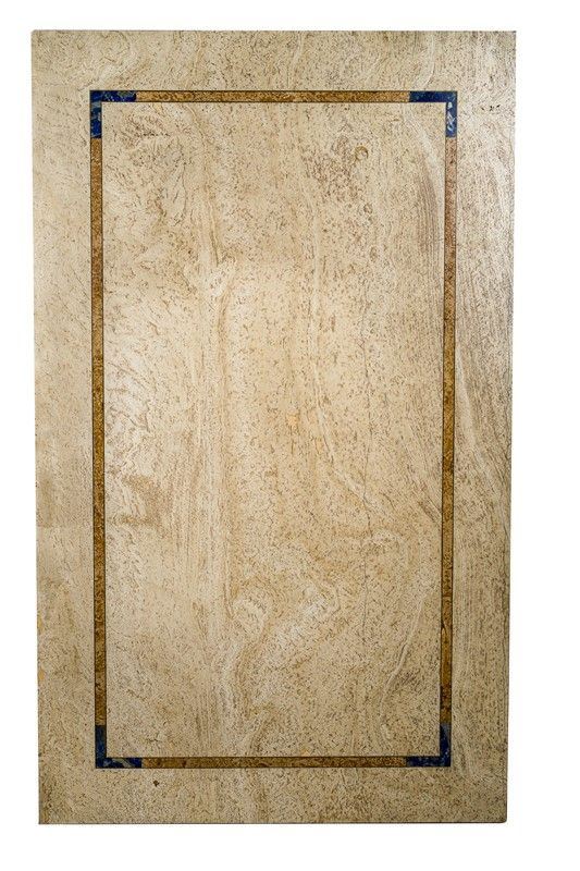 Piano in travertino impiallacciato su legno