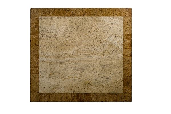 Piano in travertino impiallacciato su legno