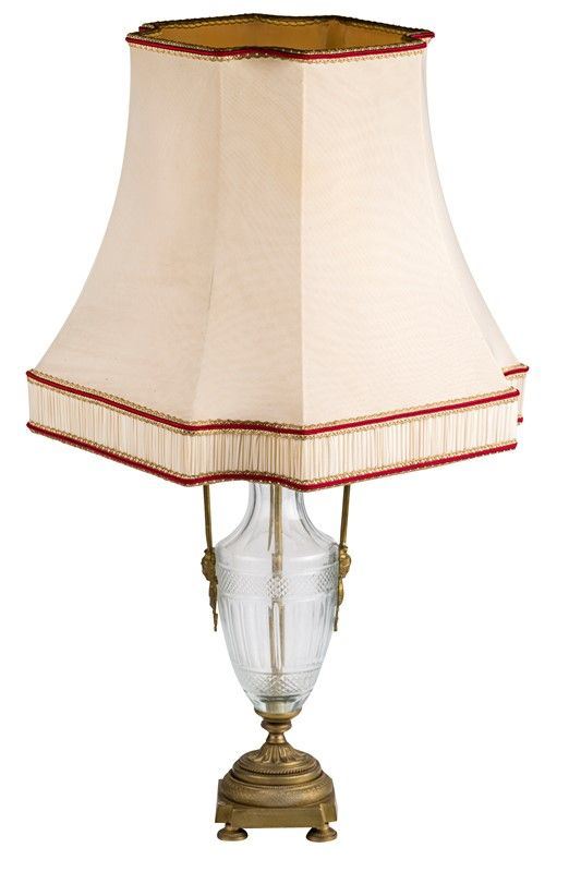 Bronze and glass lamp