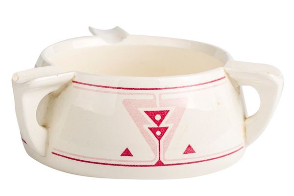 Polychrome ceramic ashtray