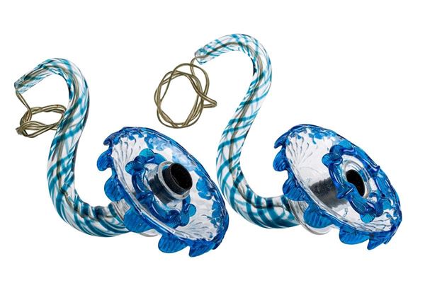 Coppia di applique da muro in vetro di Murano policromo