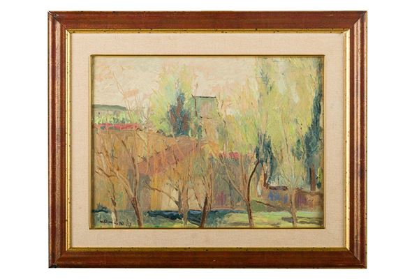 Scorcio di campagna con alberi