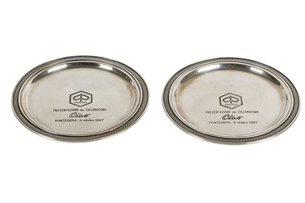 Pair of 800 silver plates