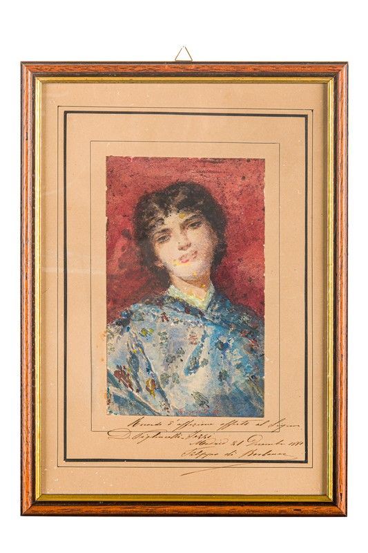 Felipe De Borbon - Portrait of a noblewoman with dedication