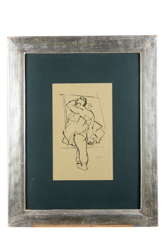 Mario Mafai - Dancer seen from the rear