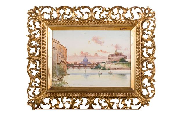 View of Castel Sant&#39;Angelo from the Tiber