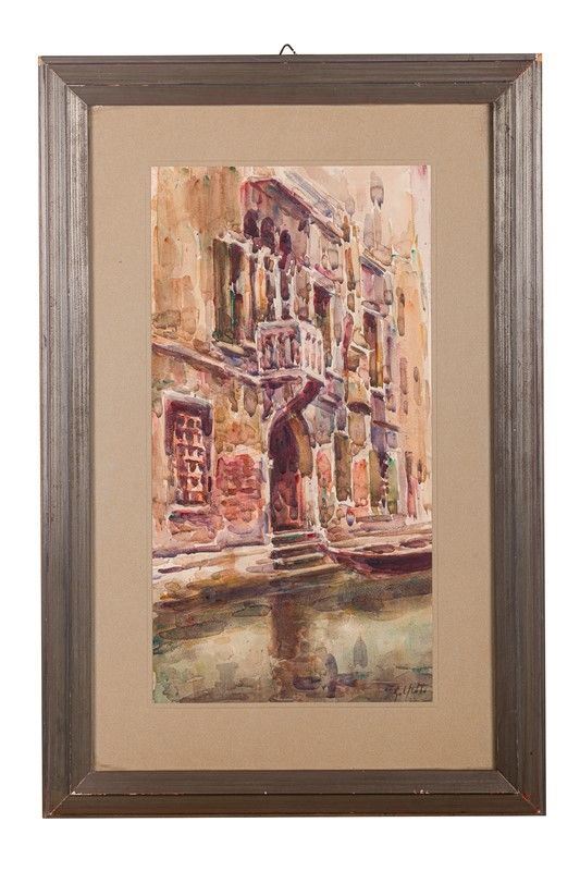 Lucillo Golfetto - View of a Venetian canal