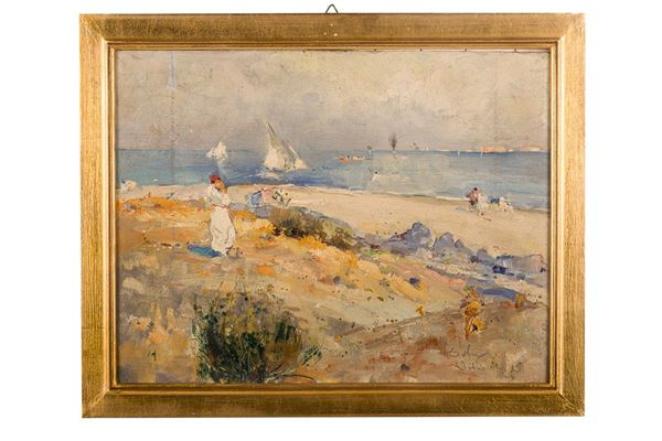 Marina with figures