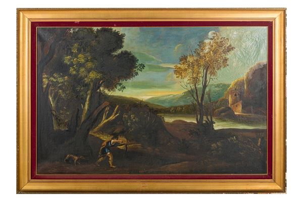 Paesaggio con arciere