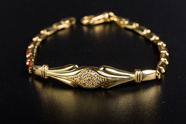 Bracciale da donna in oro giallo 750