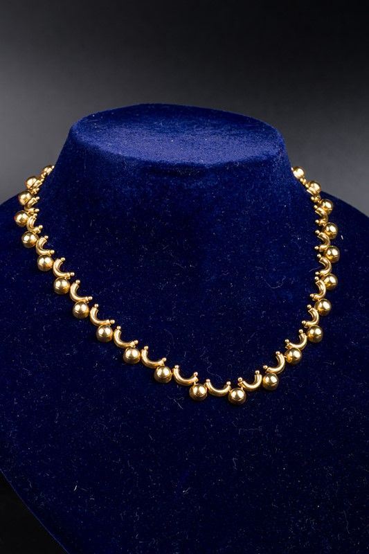 Collier in oro giallo scatolato 18kt