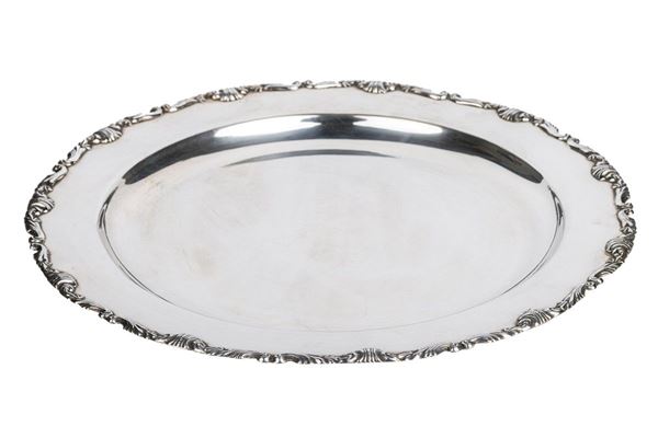 Vassoio tondo in argento 925 Camusso