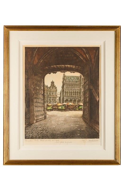 Ren&#233; Van de Sande - La porche de l&#39;H&#244;tel de Ville, Bruxelles