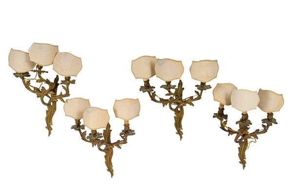 Lot of four wall lights