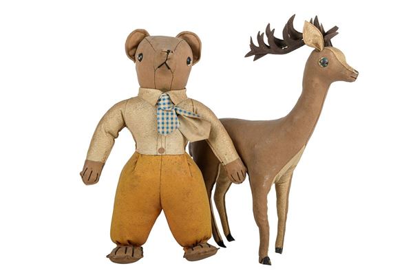 Deer and teddy bear