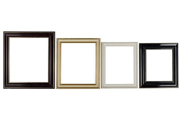 Lot of 4 lacquered wooden frames