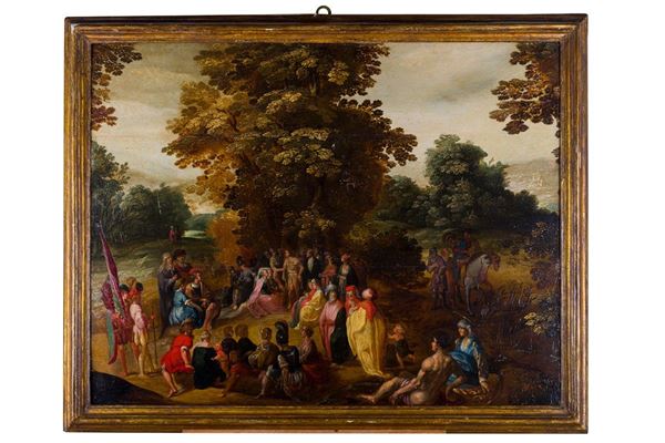 Adriaen Frans Boudewyns (attr. a) - The Sermon of St. John the Baptist