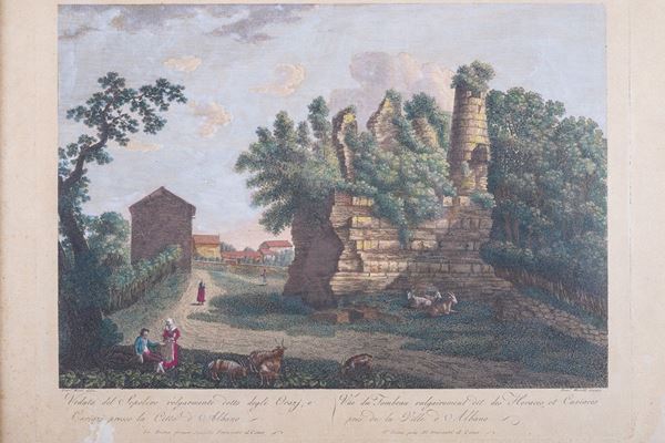 Fran&#231;ois Morel - Veduta del Sepolcro degli Orazi e Curiazi