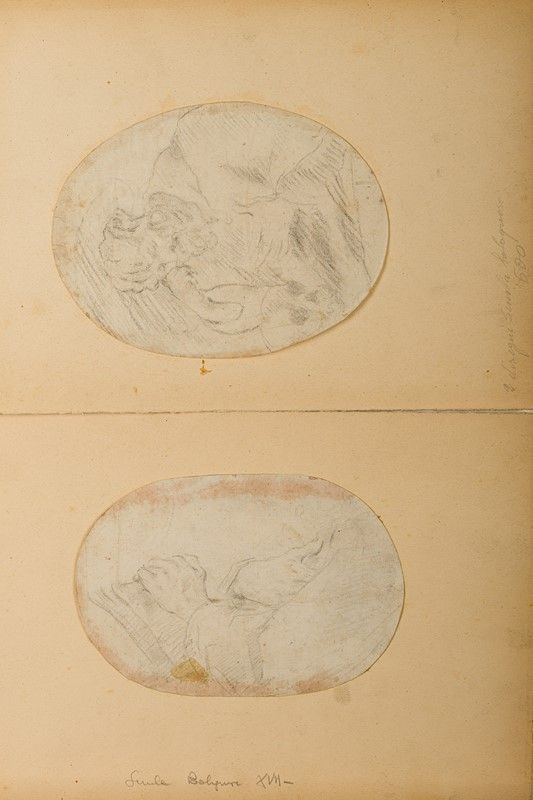 Bartolomeo Biscaino (maniera di) - Two preparatory studies