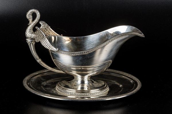 800 silver gravy boat