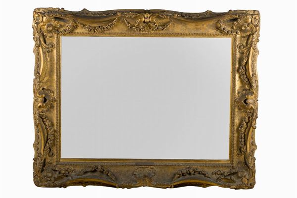 Gilded wood mirror