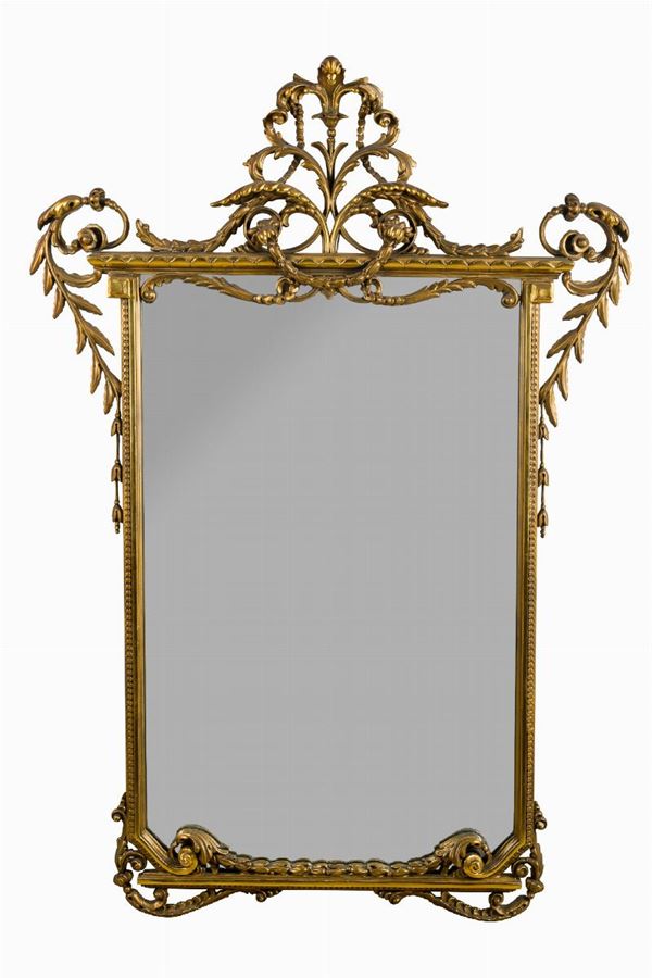 Gilded wood mirror