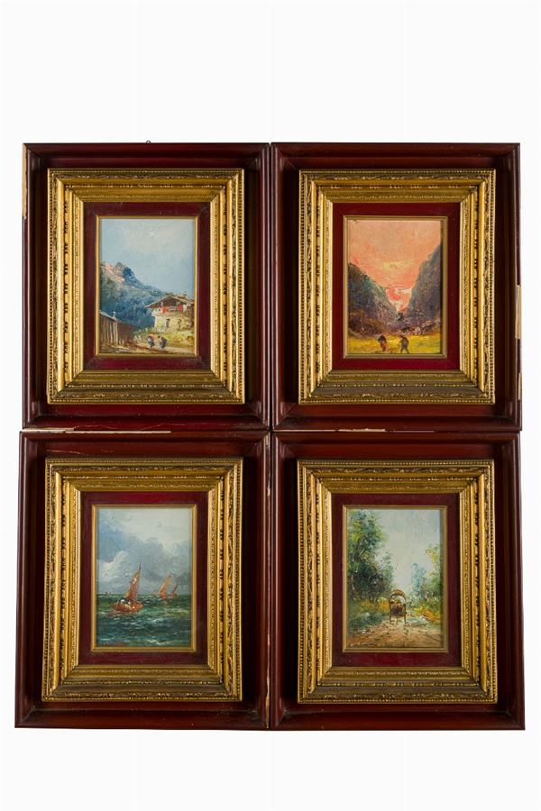 Four paintings