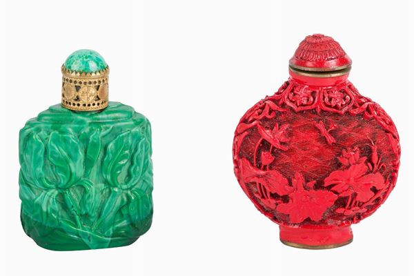 Lot of two snuff bottles